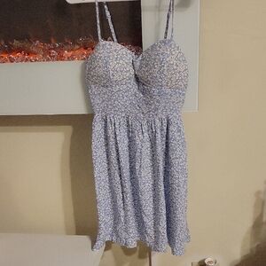 Floral Blue Dress